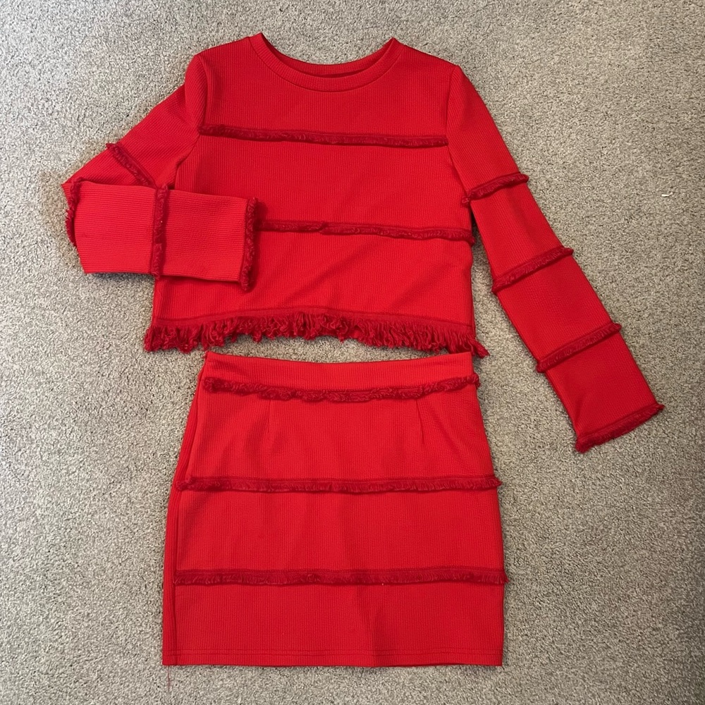 💄Fringe Skirt Set